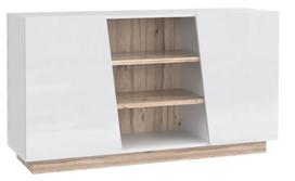 Komoda Forte Hulon HULK231-N98, ąžuolo/balta, 41 cm x 139.6 cm x 79 cm