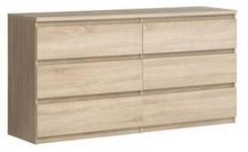 Komoda Forte Chelsea CHLK261-D30F, ąžuolo, 42.2 cm x 154 cm x 79.9 cm