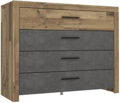 Komoda Forte Ricciano RCQK213-C692, medžio/tamsiai pilka, 42 cm x 111 cm x 88 cm