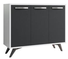 Komoda Kalune Design Piffa 811MDD4143, antracito/balta, 35 cm x 100 cm x 82 cm