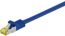 Goobay 25m RJ45 Patchkabel CAT 6A S/FTP (PiMF), 500 MHz, mit CAT 7 Rohkabel, blau LSZH halogenfrei, Kupfer