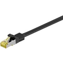 Goobay 1,5m RJ45 Patchkabel CAT 6A S/FTP (PiMF), 500 MHz, mit CAT 7 Rohkabel, juodas LSZH halogenfrei, Kupfer