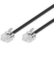 Goobay Modular telephone cable 50318 11/RJ14 male (6P4C), RJ11/RJ14 male (6P4C), 6 m, Juodas