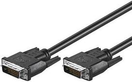Goobay DVI-D FullHD cable Dual Link, nickel plated DVI cable, Juodas, 1.8 m