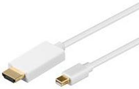 Goobay 1m Mini-DisplayPort/HDMI™-Adapterkabel [MAC oder PC, audiofähig, vergoldete Kontakte, mit Verriegelung]