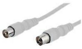 Goobay Wentronic 11511-GB Coaxial Cable, Coaxial Plug to Coaxial Jack AK 250 2.5m