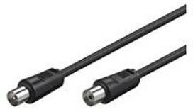 Goobay AK 150 B 1.5m - 1.5 m - coaxial - coaxial - Male connector / Female connector - Juodas