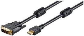 Goobay 5m HDMI / DVI-D Kabelis 19pol. [HDTV (1080p), vergoldete Kontakte, angespritzte Stecker]