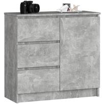 komoda akord - Komoda Akord Furniture Factory K80, pilka, 35 cm x 80.4 cm x 64.6 cm - 1 nuotrauka