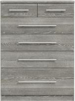 Komoda Forte PRUK222-D128, pilka, 69.9 cm x 41.6 cm x 95 cm