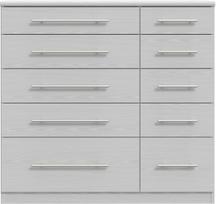 Komoda Forte PRUK221L-D125, balta, 99.9 cm x 41.6 cm x 95 cm