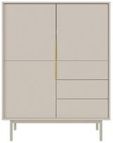 Komoda Viva VI04 3D3S, smėlio, 104 cm x 39 cm x 139.5 cm