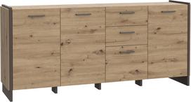 Komoda Forte OSTK241-C822, pilka/rusva, 41.3 cm x 186.5 cm x 86.1 cm