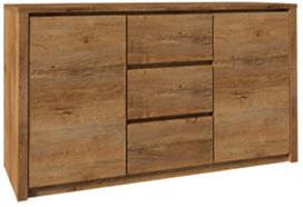 Komoda Gala Meble Montana K2DP, ąžuolo, 43 cm x 140 cm x 80 cm