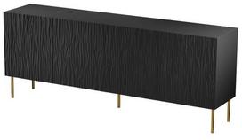 Komoda Jungle 190, juoda, 42 cm x 190 cm x 74.5 cm