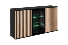 Komoda ASM Cameron, juoda, 40 cm x 160 cm x 92 cm