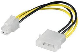 Goobay 51362 PC power cable/adapter; 5.25 inch male to ATX12 P4;