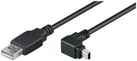 goobay USB ->Mini USB 5p 90 degrees juodas 1,8m - St.A>St.B Mini