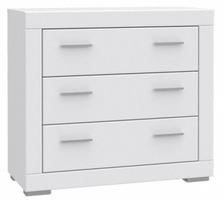 Komoda Forte Snow SNWK23-C50, balta, 41 cm x 87 cm x 96 cm