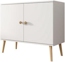 Komoda ADRK Deri, balta, 100 cm x 42 cm x 85 cm