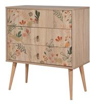 Komoda Kalune Design City Cat 869VEL3462, ruda/įvairių spalvų, 80 cm x 40 cm x 89 cm
