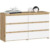 komoda akord cl100 - Komoda Akord Furniture Factory CL100, ruda/balta, 35 cm x 100.4 cm x 57 cm - 1 nuotrauka