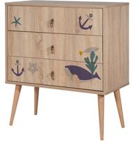 Komoda Kalune Design City Marin, įvairių spalvų, 40 cm x 80 cm x 89 cm