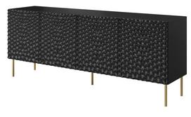 juoda komoda - Komoda Cama Meble Hole, juoda, 190 cm x 40.5 cm x 74.5 cm - 1 nuotrauka