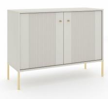 Komoda Iseo 2D IS02, aukso/balta, 104.5 cm x 39 cm x 79 cm