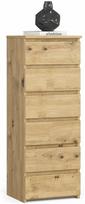 komoda akord - Komoda Akord Furniture Factory CL6, artisan oak, 40 cm x 35 cm x 109 cm - 1 nuotrauka