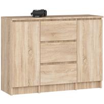 Komoda Akord Furniture Factory K100, ruda, 101 cm x 35 cm x 76 cm