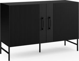 Komoda Raftt, juoda, 42 cm x 120 cm x 80 cm