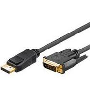 Goobay 3m DisplayPort/DVI-D-Adapterkabel [vergoldete Kontakte, Displayport mit Verriegelung]