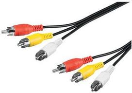 Goobay Composite audio/video connector cable; 3x RCA 50380 1.5 m