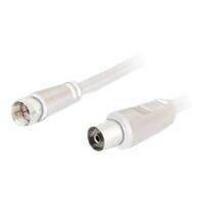 goobay LNB-Plug - RF-Buchse, 2,5 m, Cable baltas, 2,5 Meter