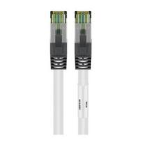 cat8 kabel - Goobay CAT 8.1 Patchkabel, S/FTP (PiMF), Weiß, 1 m - 1 nuotrauka