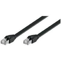 Goobay 5m CAT 6 Flach-Patchkabel, U/UTP, Juodas