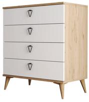 Komoda Kalune Design Versa-Ce 3616, ąžuolo/balta, 45 cm x 80 cm x 90.8 cm
