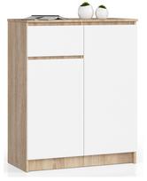 komoda 40 80 - Komoda Akord K80, balta/sonoma ąžuolo, 80 cm x 40 cm x 99 cm - 1 nuotrauka