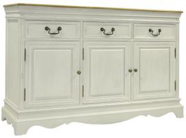 Komoda Home4you Samira, ruda/balta, 131 cm x 43 cm x 87 cm