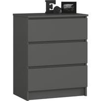 stalciai 60 cm - Komoda Akord K60, grafito, 60 cm x 40 cm x 77 cm - 1 nuotrauka