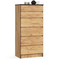 Komoda Akord K60, ąžuolo, 40 cm x 60 cm x 130 cm