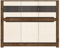 Komoda Ruso S407-KOM3W3D-DARL/PEP, dramblio kaulo/ruda, 45.5 cm x 149 cm x 120.5 cm