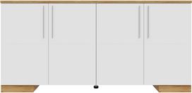 Komoda Forte LBLK243-M333, ruda/balta, 179.3 cm x 451.3 cm x 86.8 cm