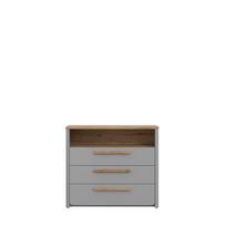 Komoda Domoletti Surfinio SFNK211-M378, medžio/pilka, 41.3 cm x 98.6 cm x 85.9 cm