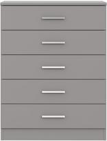 Komoda Forte PRGK212-A11, pilka, 69.9 cm x 41.5 cm x 90.6 cm