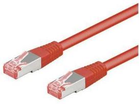 rj45 cat6 jungtis - Goobay 5m CAT 6 Patchkabel, S/FTP (PiMF), Rot - 1 nuotrauka