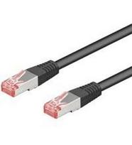 Goobay 0,5m CAT 6 Patchkabel, S/FTP (PiMF), Juodas