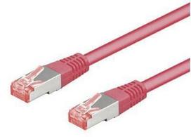 goobay cat6 5m - Goobay 0,5m CAT 6 Patchkabel, S/FTP (PiMF), Magenta - 1 nuotrauka