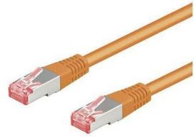 Goobay 0,25m CAT 6 Patchkabel, S/FTP (PiMF), Orange